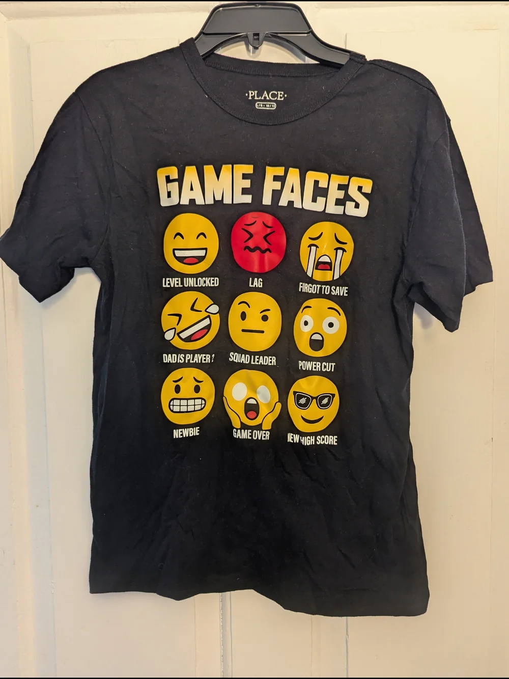 The Children's Place Black 'Game Faces' Emoji Graphic Tee